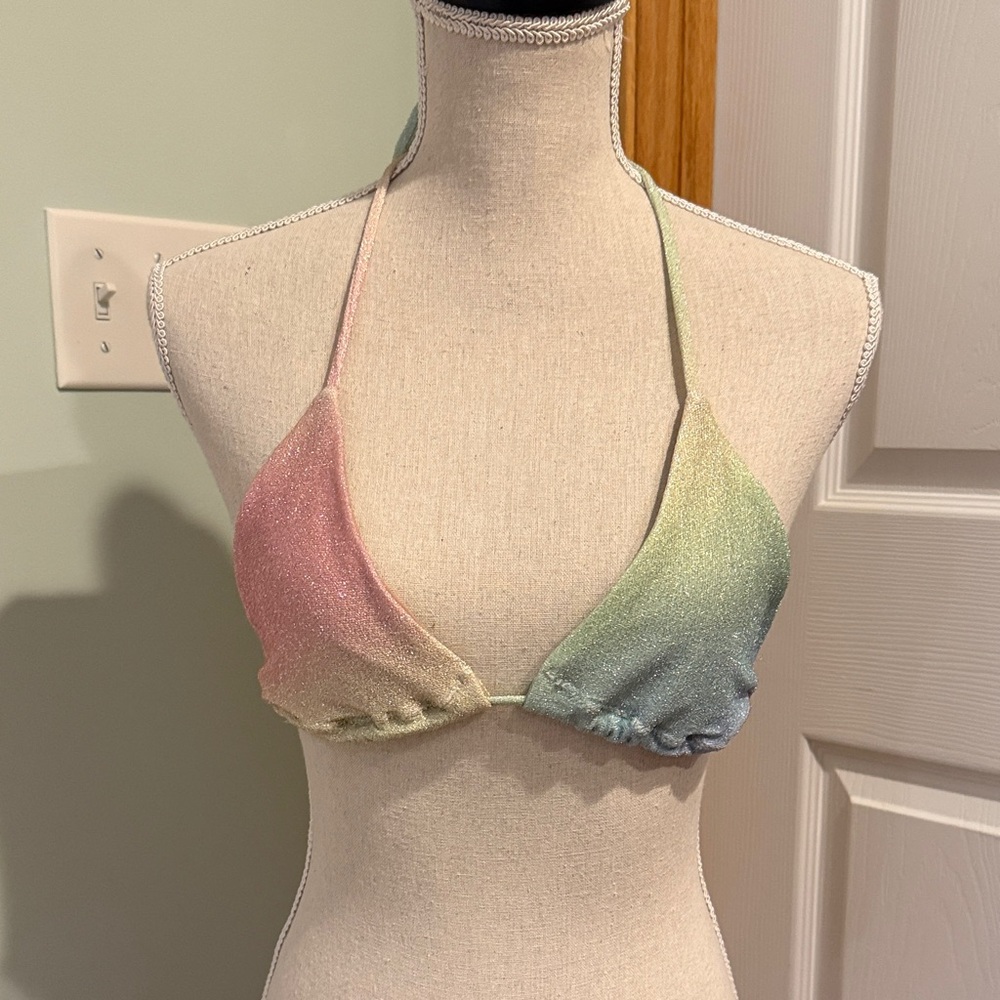416 Dalina Ford Swim Pastel Gradient Bikini Top Medium